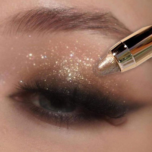 Eyeshadow Stick Double-head Design Not Easy To Smudge Long-wearing Pearly Eye Shadow Pen With Brush