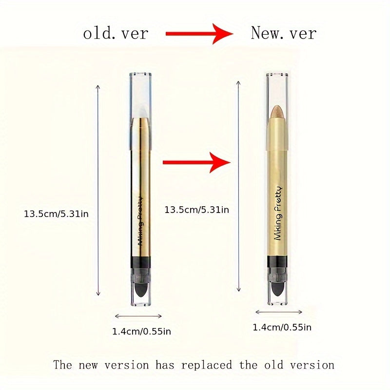 Eyeshadow Stick Double-head Design Not Easy To Smudge Long-wearing Pearly Eye Shadow Pen With Brush