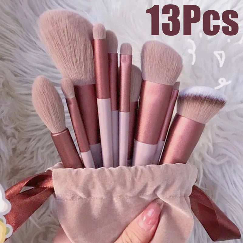 13 PCS Makeup Brushes Set Eye Shadow Foundation Women Cosmetic