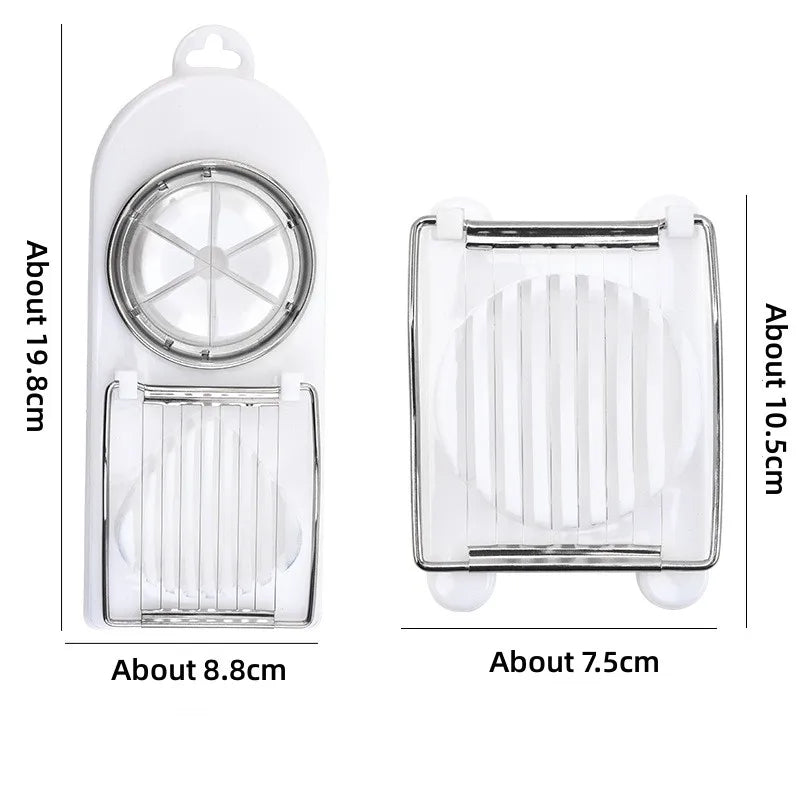 Egg Cutter Stainless Steel Egg Slicer Sectioner Cutter Mold Flower-Shape Luncheon Meat Cutter Kitchen Gadgets