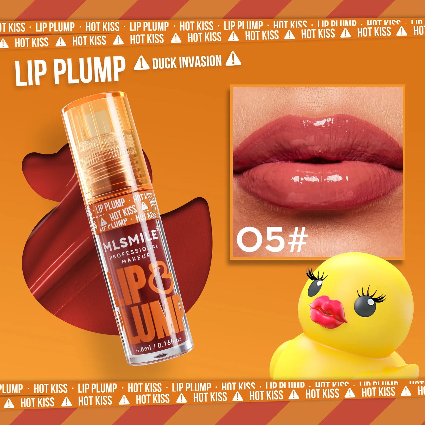 MLSMILE Duck Lip Plump Lip Oil Moisturizing Lip Gloss Mirror Water nature long-lasting  Gloss Gloss Pearl Lip Glaze Set