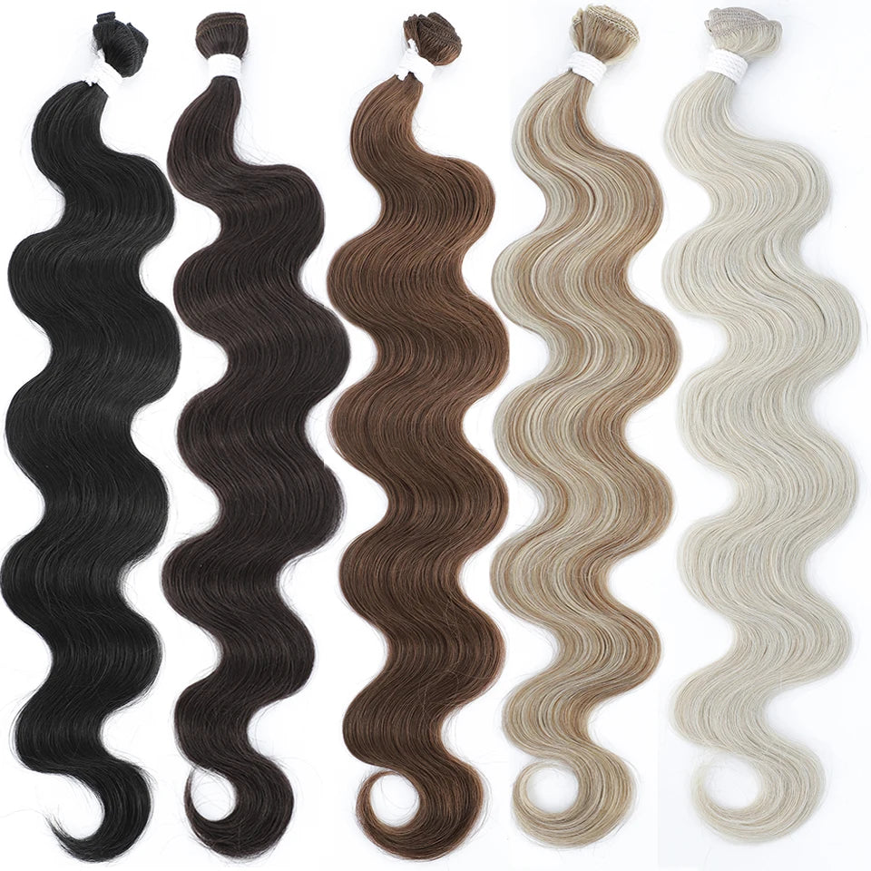 Hair Bundles Natural Synthetic Hair Extensions Ombre Thick Ponytail Loose Deep Hair Weaving