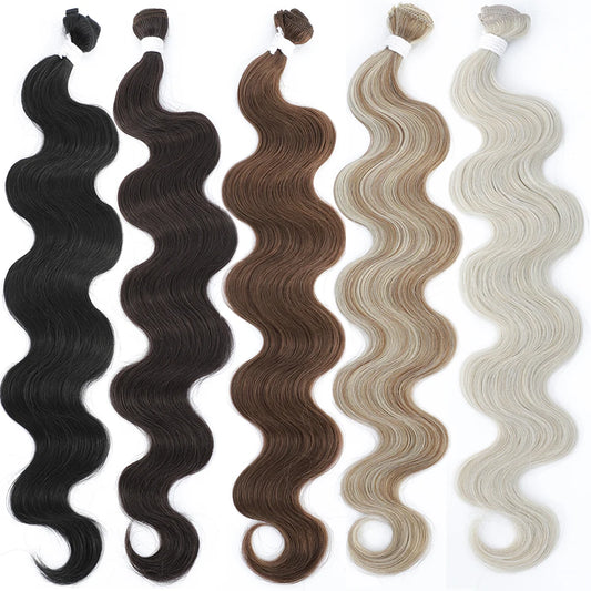 Hair Bundles Natural Synthetic Hair Extensions Ombre Thick Ponytail Loose Deep Hair Weaving