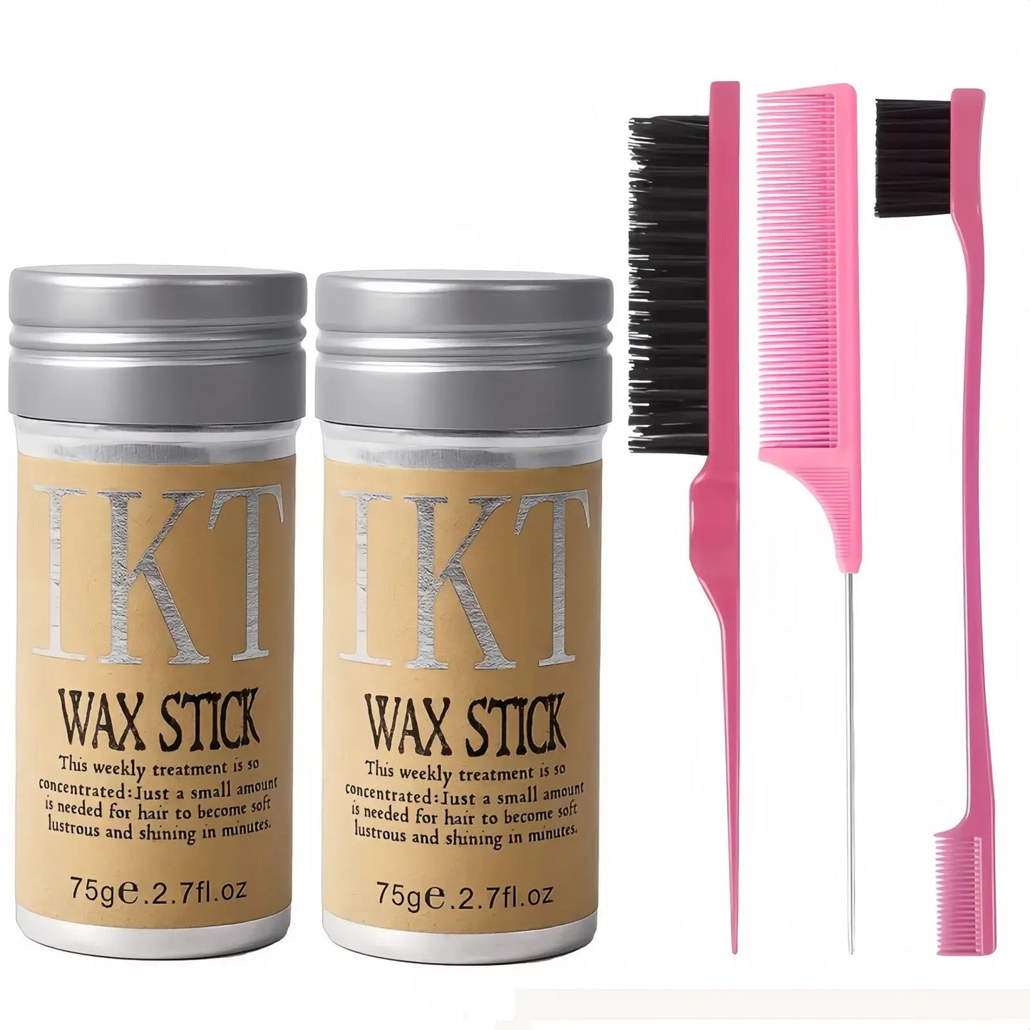 Hair Wax Stick For Kids Women with Slick Back Brushes Gel Pomade for Little Girls Toddler Flyaway Hair Wig Styling Accessories