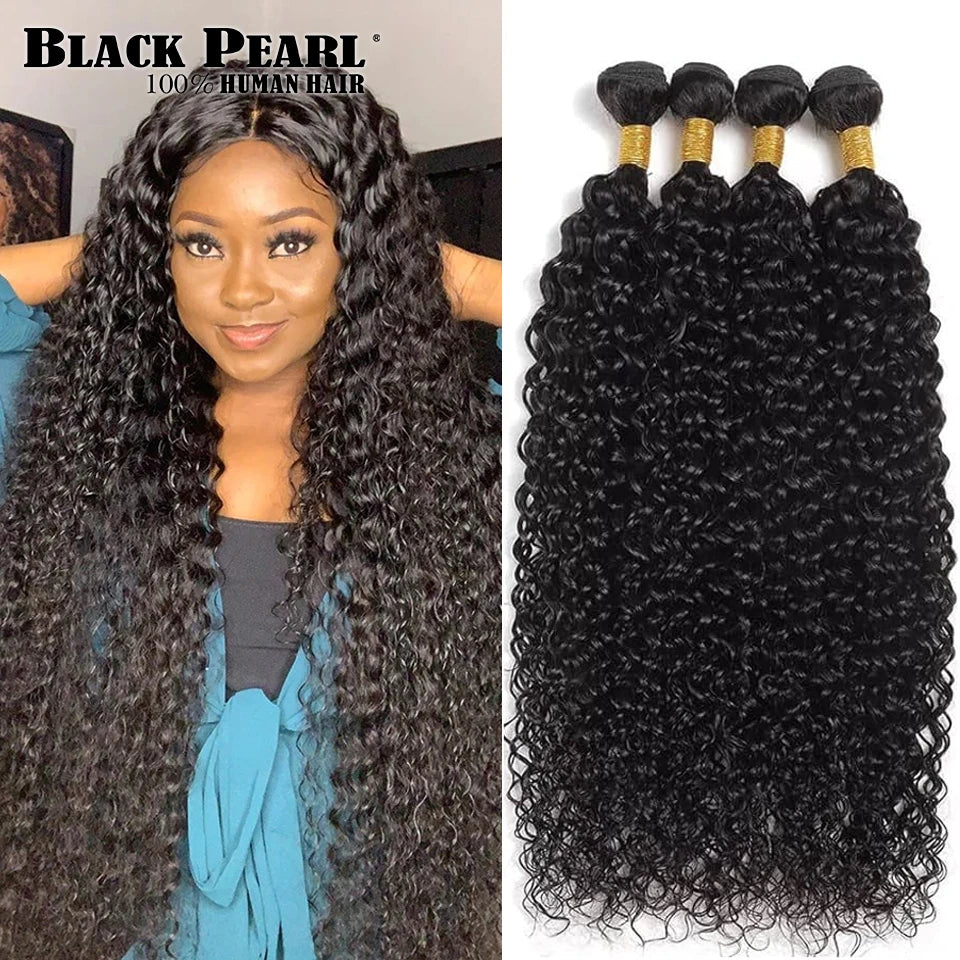 Afro Kinky Curly Bundles 1/3/4PCS Human Hair Extensions 100% Unprocessed Virgin Human Hair Weave Bundles Jerry Curl