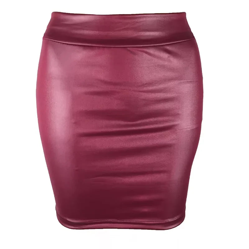 Mini Skirts High-waist Slim Fittness Hip Pencil Skirts Vintage Bodycon Skirt Sexy Clubwear Ladies Office Clothing