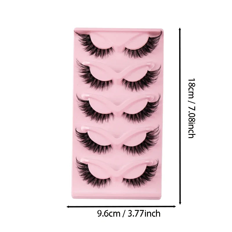 Cat Eye Lashes Faux Mink Eyelashes Natural long Manga Lashes Winged End Eye Elongated Eyelashes Fake Lashes Makeup