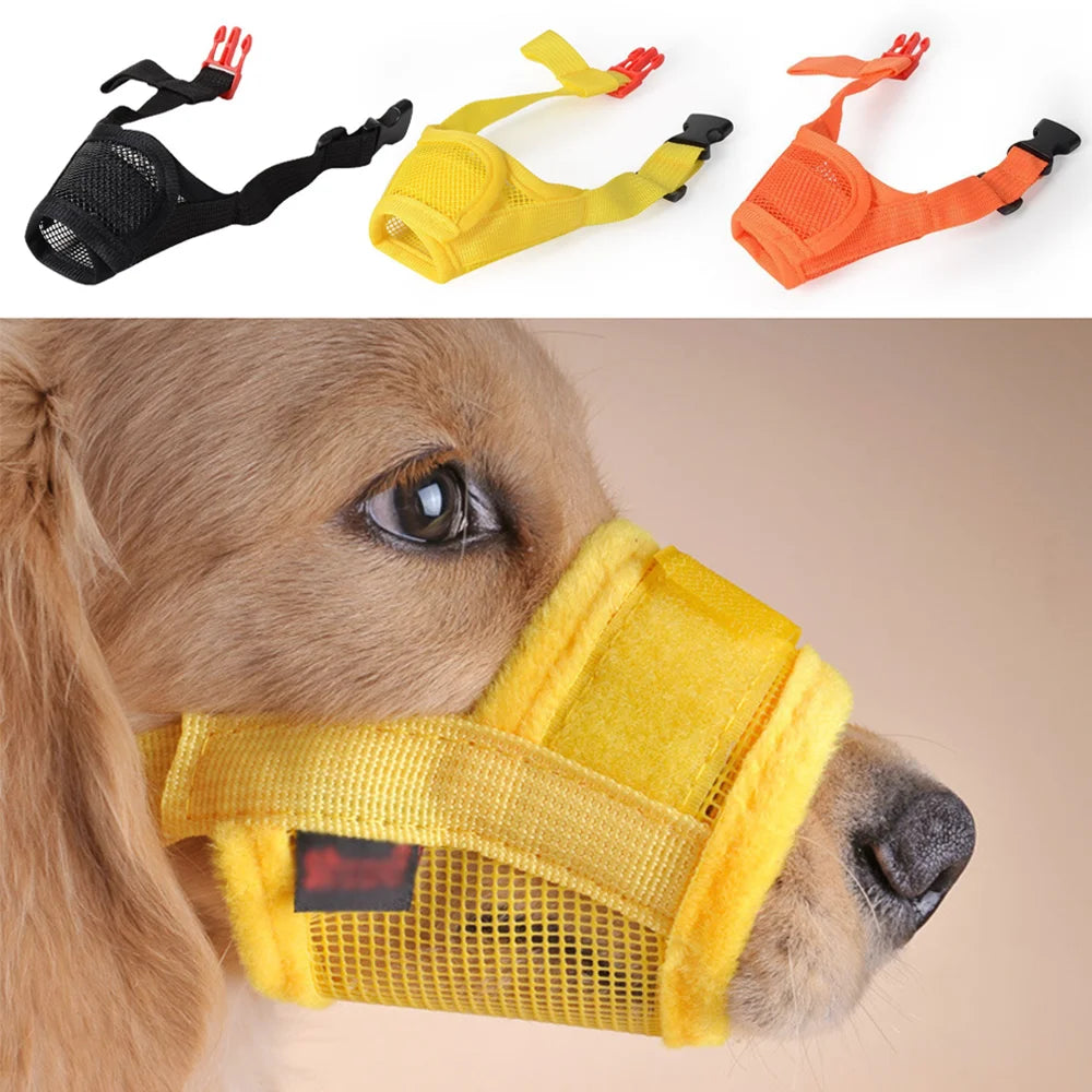 Anti Barking Dog Muzzle for Dogs Adjustable Mesh Breathable Pet Mouth Muzzles Small Medium Large Dogs Anti-biting Pet Supplies