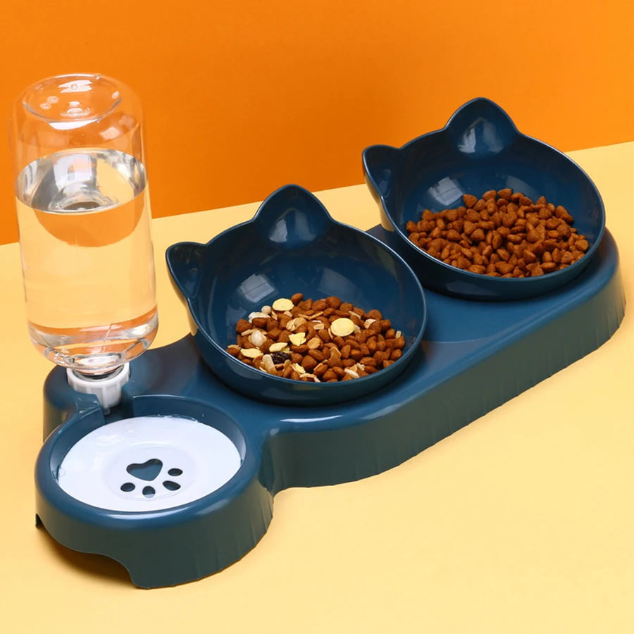 Triple Cat Bowls PetDesign for Cats and Dogs