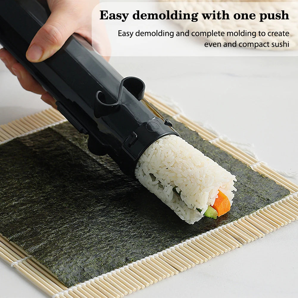 Sushi Maker Mold Cylindrical Vegetable Meat Rolling Tool Kitchen Sushi Tool for Easy Sushi Cooking Rolls Beginner Sushi Kit