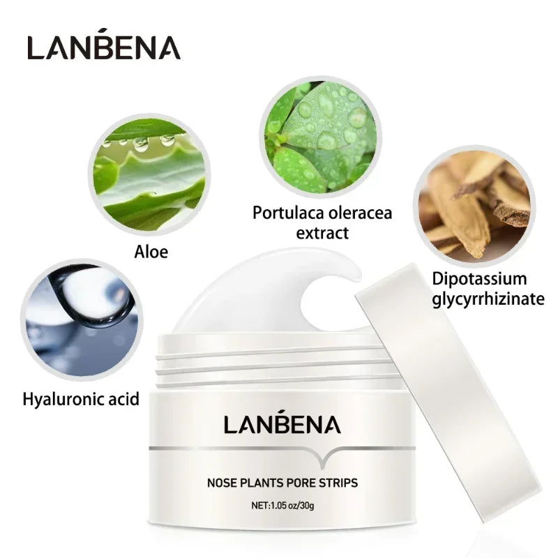 LANBENA Blackhead Remover Nose Mask Pore Strip Black Mask Peeling Treatment Face Deep Cleansing Skin Care Korea Cosmetics