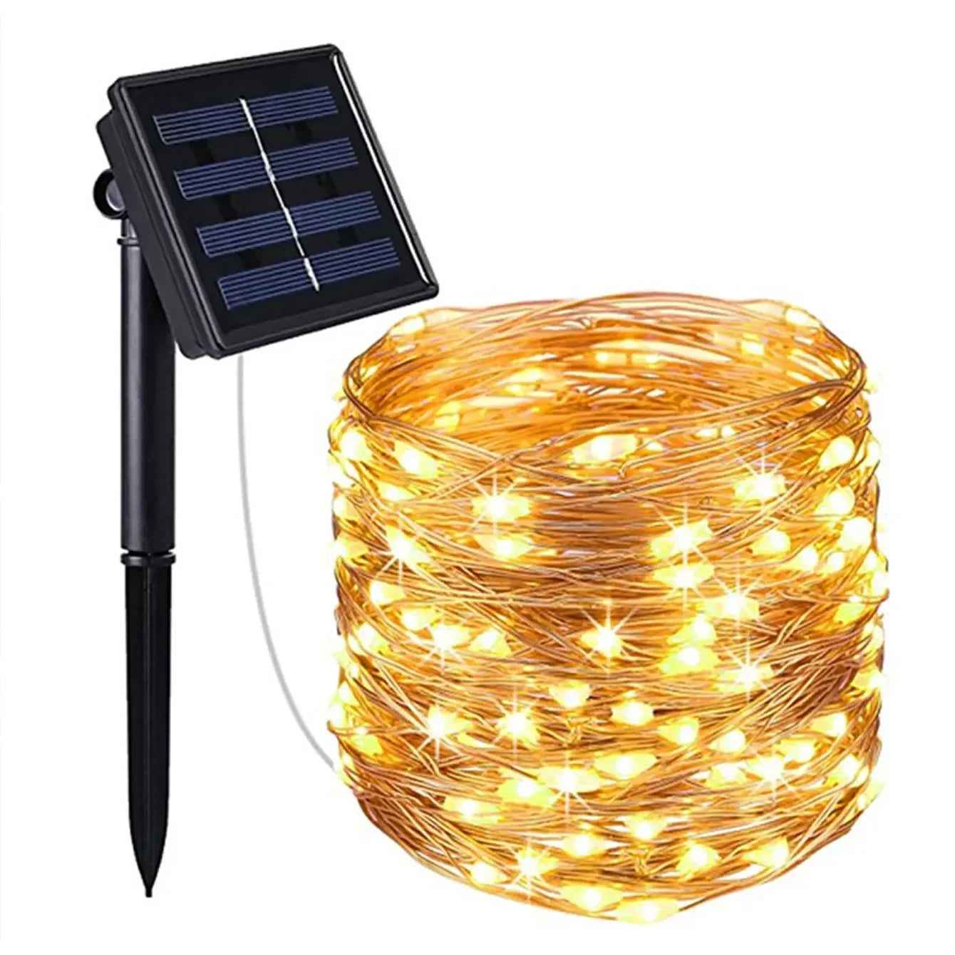 Solar String Lights Outdoor Waterproof Copper Wire Fairy Lights 8 Modes Suitable for Wedding Party Christmas Decoration