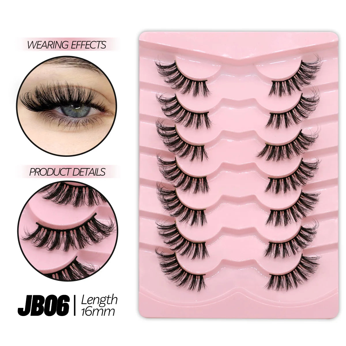 Half Lashes Soft Natural Clear Band Lashes Natural Look Faux Mink Wispy Mink Eyelashes Extension Makeup