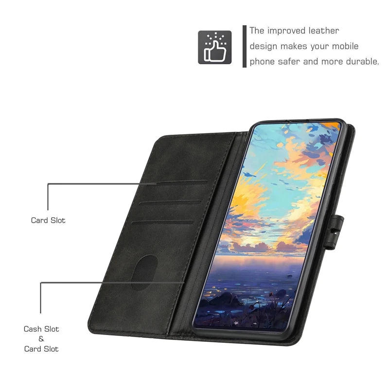 For Samsung Galaxy XCover 6 Pro Case Leather Flip Wallet Case for Samsung XCover6 Pro X Cover 6Pro SM-G736U SM-G736B Phone Cover