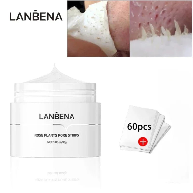 LANBENA Blackhead Remover Nose Mask Pore Strip Black Mask Peeling Treatment Face Deep Cleansing Skin Care Korea Cosmetics