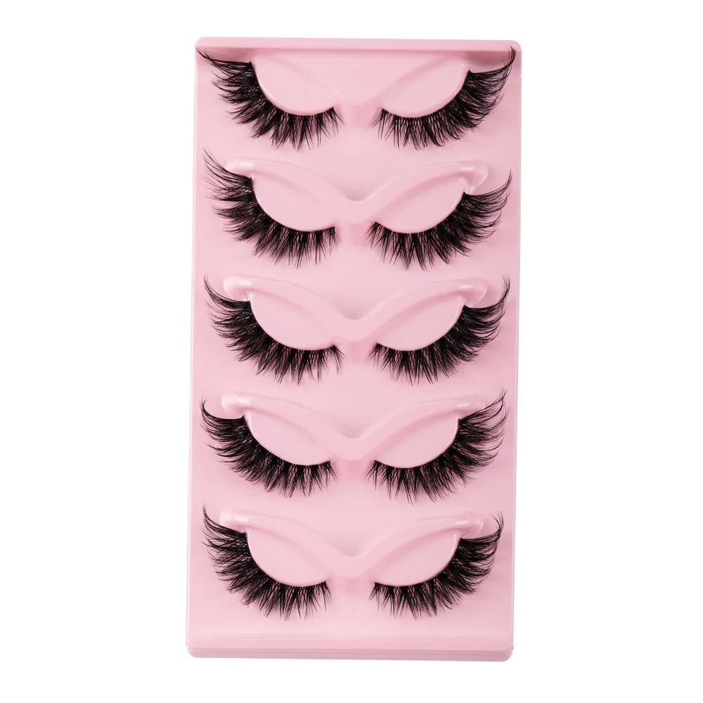 Cat Eye Lashes Faux Mink Eyelashes Natural long Manga Lashes Winged End Eye Elongated Eyelashes Fake Lashes Makeup