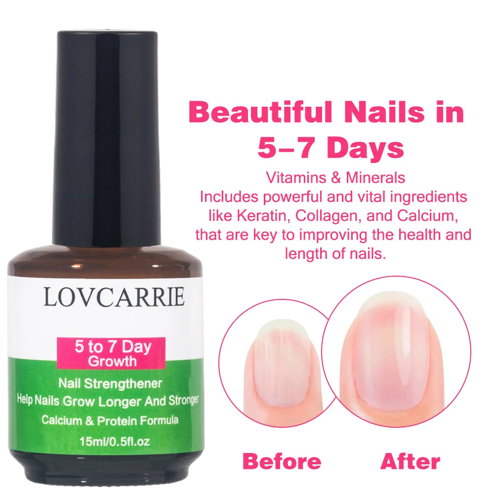 Nail Growth 5 to 7 Day Strong Nail Strengthener Calcium Protein Formula Strong Nails Hardener Protect Soft Thin Nails