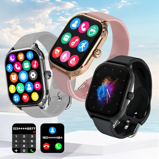 Smartwatch Dial to Answer Calls Calorie Tracking Heart Rate Blood Oxygen Monitoring Bluetooth Smart Watch