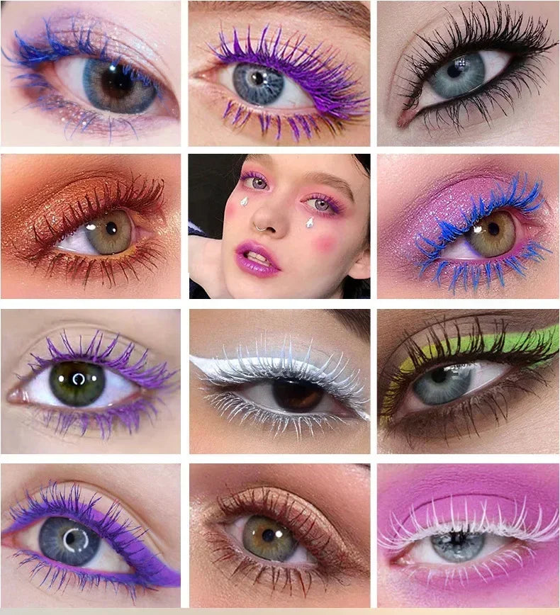 Mascara Waterproof  Blue Red Purple Black Mascara