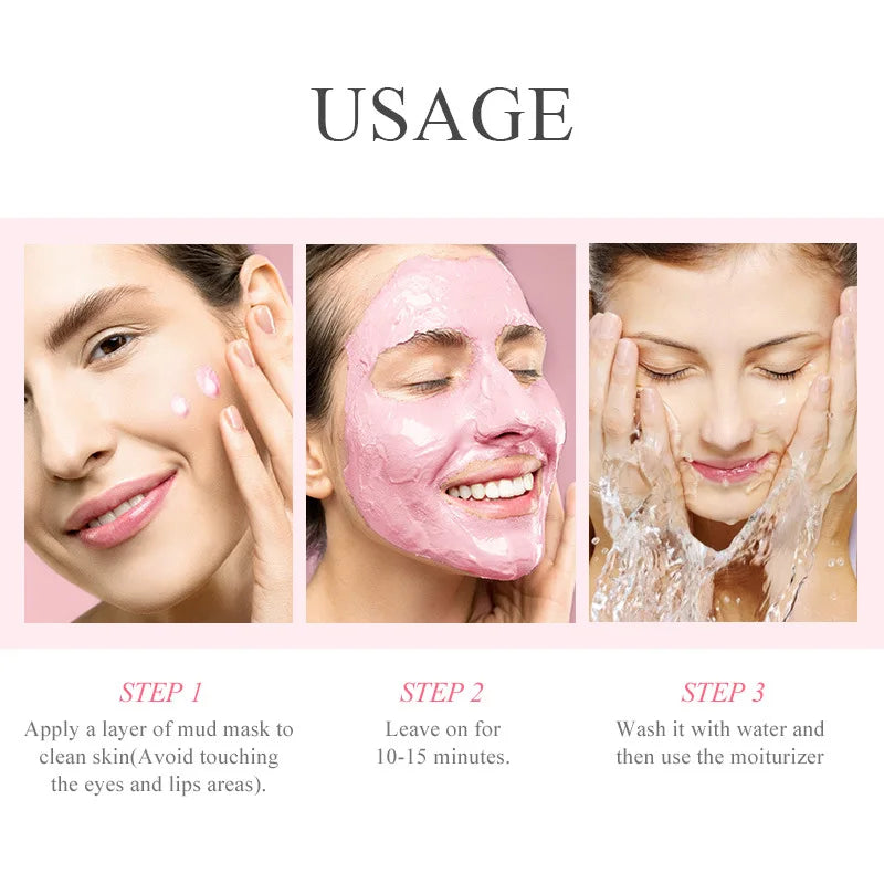 7pcs Mud Face Mask Mung Bean Matcha Cherry Blossoms Moisturizing Oil Control Firming Facial Mask Beauty Skin Care