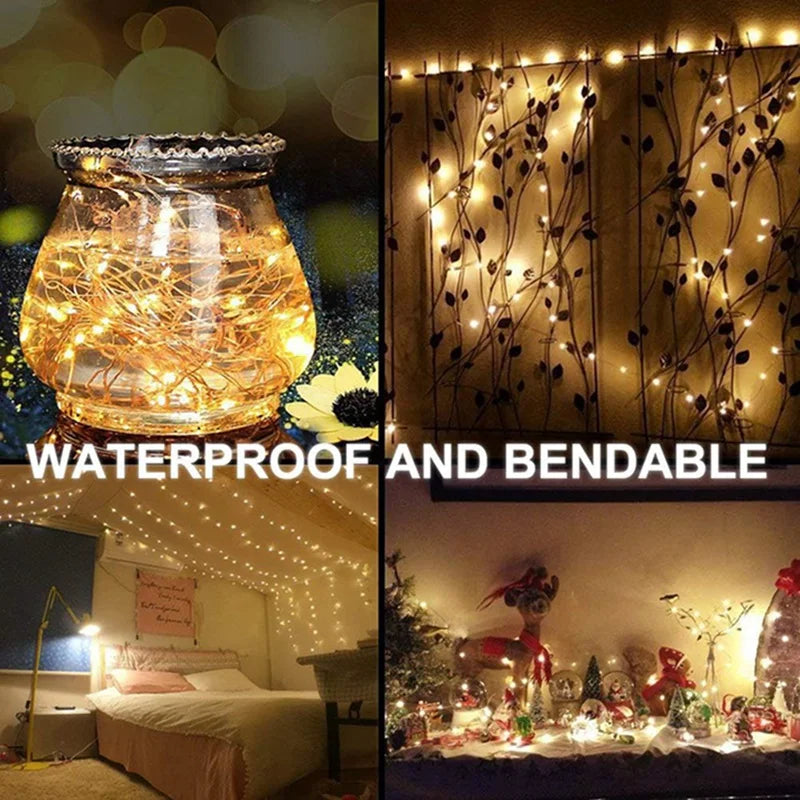 1Pc Led Photo Clips String Light With 10/20/30/50 Clear Clips Fairy Lights For Bedroom Wall Hanging Pictures Cards