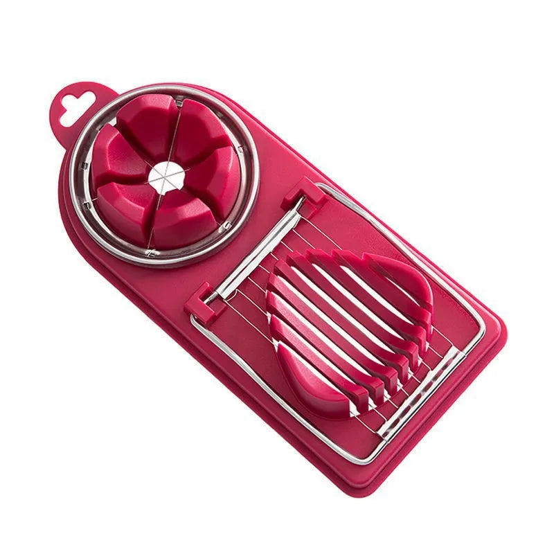 Egg Cutter Stainless Steel Egg Slicer Sectioner Cutter Mold Flower-Shape Luncheon Meat Cutter Kitchen Gadgets