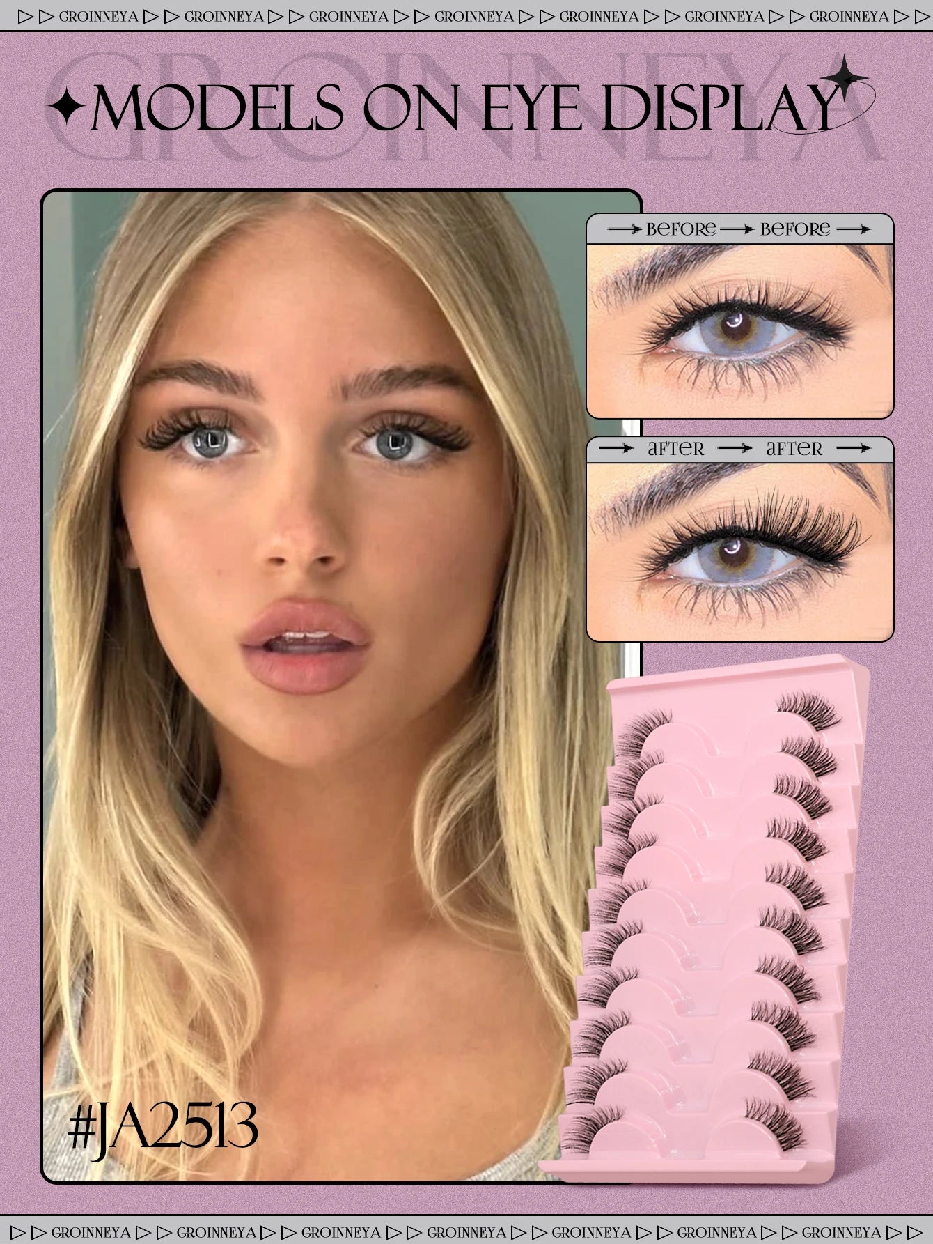 Half Lashes Soft Natural Clear Band Lashes Natural Look Faux Mink Wispy Mink Eyelashes Extension Makeup