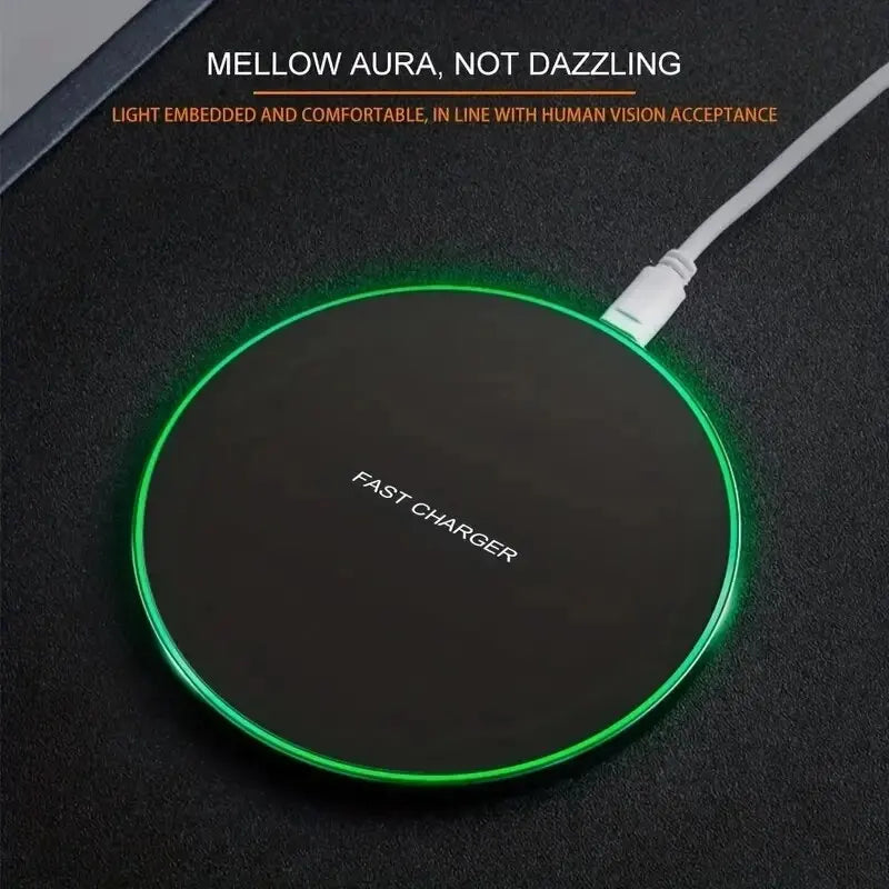 Wireless Charger For iPhone 15 14 13 12 X Pro Max Induction Fast Charging Pad Dock Station For Samsung S23 S22 Xiaomi Huawei