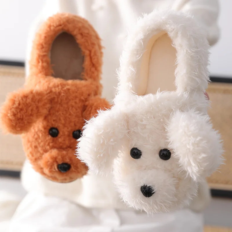 Winter Warm Furry Cotton Shoes Couples Home Indoor Bedroom Cozy Slippers