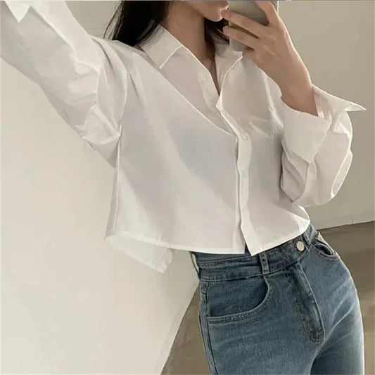 Woman Crop Tops Blouse Party Clothing