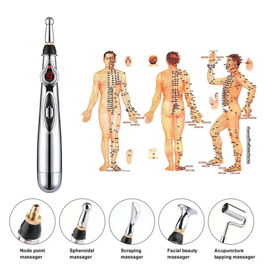 Acupoint Massage Pen Multi-Function Electronic Acupuncture And Moxibustion Meridian Pressing Therapy Energy Pen Pain Relieving