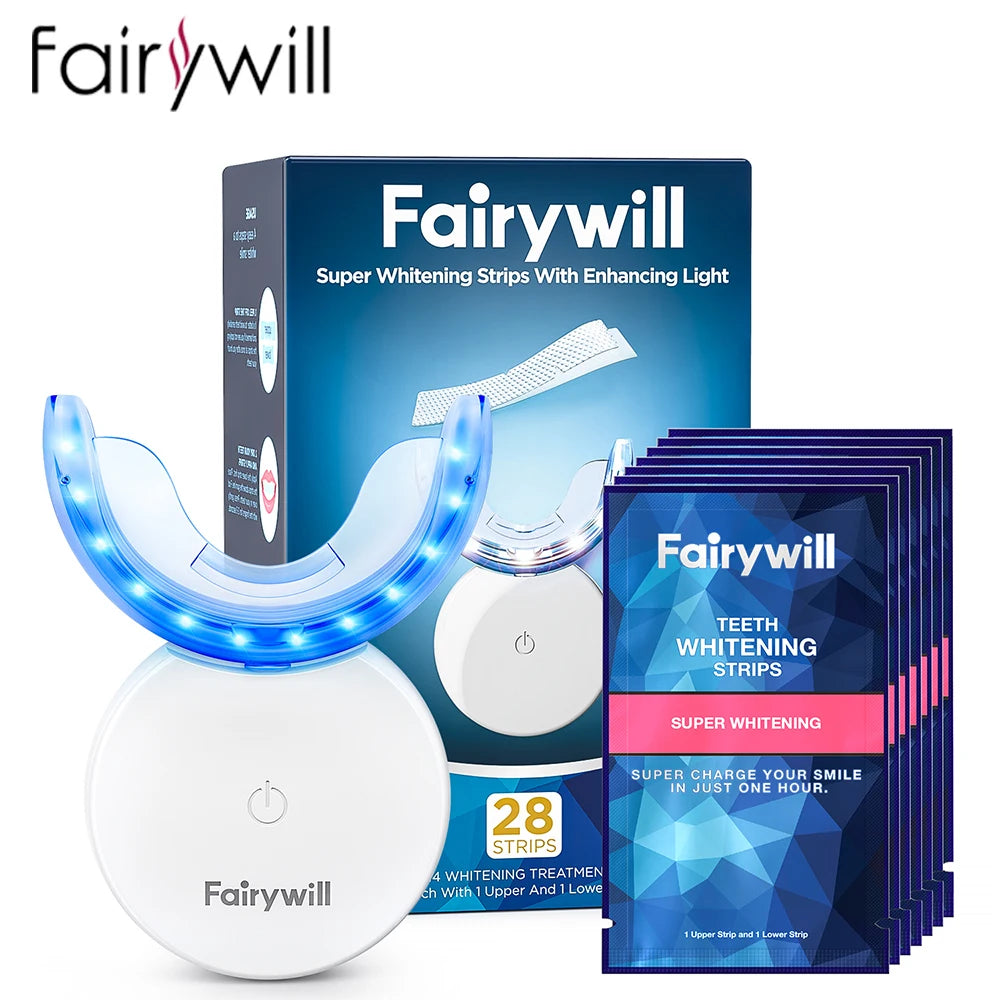 Fairywill Teeth Light Whitening Instrument Lights Oral Hygiene Interdental Healthy Teeth Care Easy to Use and Fast Result