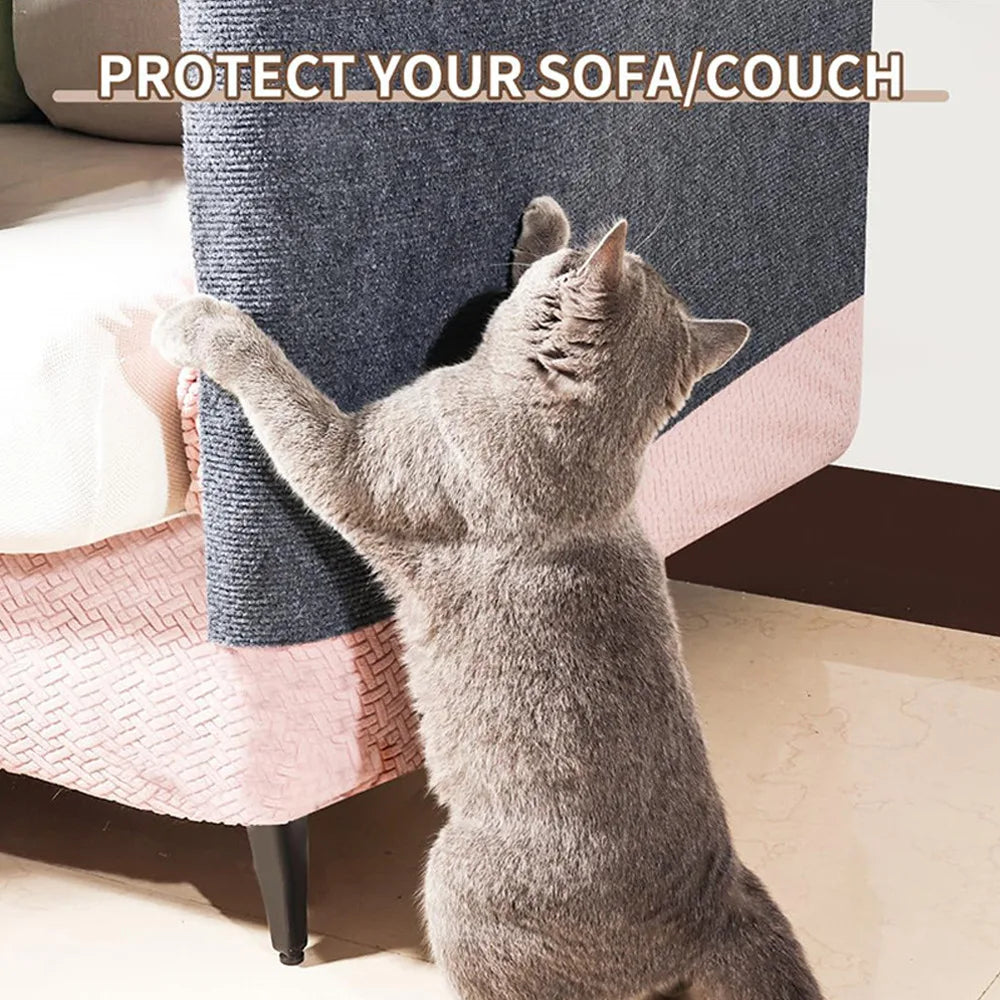 Cat Scratching Mat Cat Scratcher Sofa Protector Scraper For Cats Trimmable Self-adhesive Carpet Cat Scratching Post Pet Products