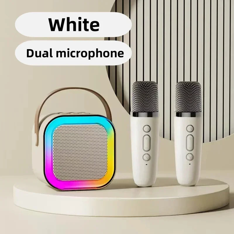 K12 microphone audio integrated wireless microphone karaoke home singing home KTV intelligent LED Bluetooth speaker