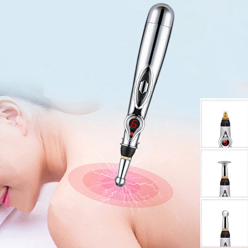 Electric Acupuncture Point Massage Pen Meridian Energy Massage Pen Pain Relief Therapy Back Neck Face Beauty Roller