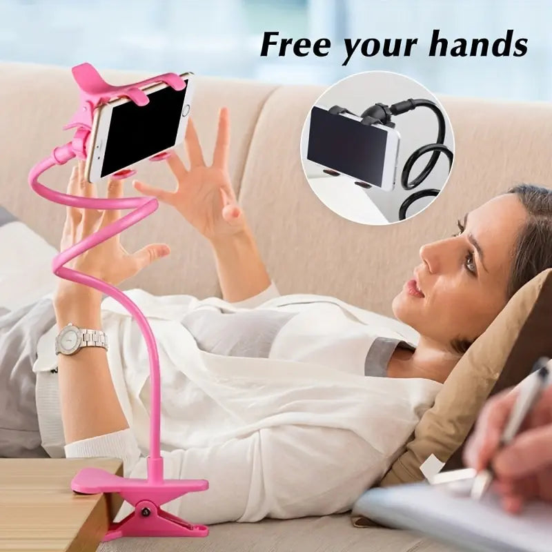 1PC Lazy Mobile Phone Holder Universal Version Double Clip Bedside Phone Holder Multi-functional Bed Extension Creative Tool