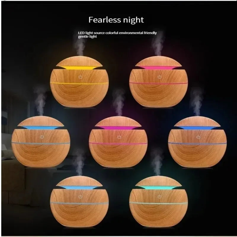 Sprayer Essential Oil Fragrance Mini Home Wood Grain Air Humidifier Electric Air Aroma Diffuser Purifie