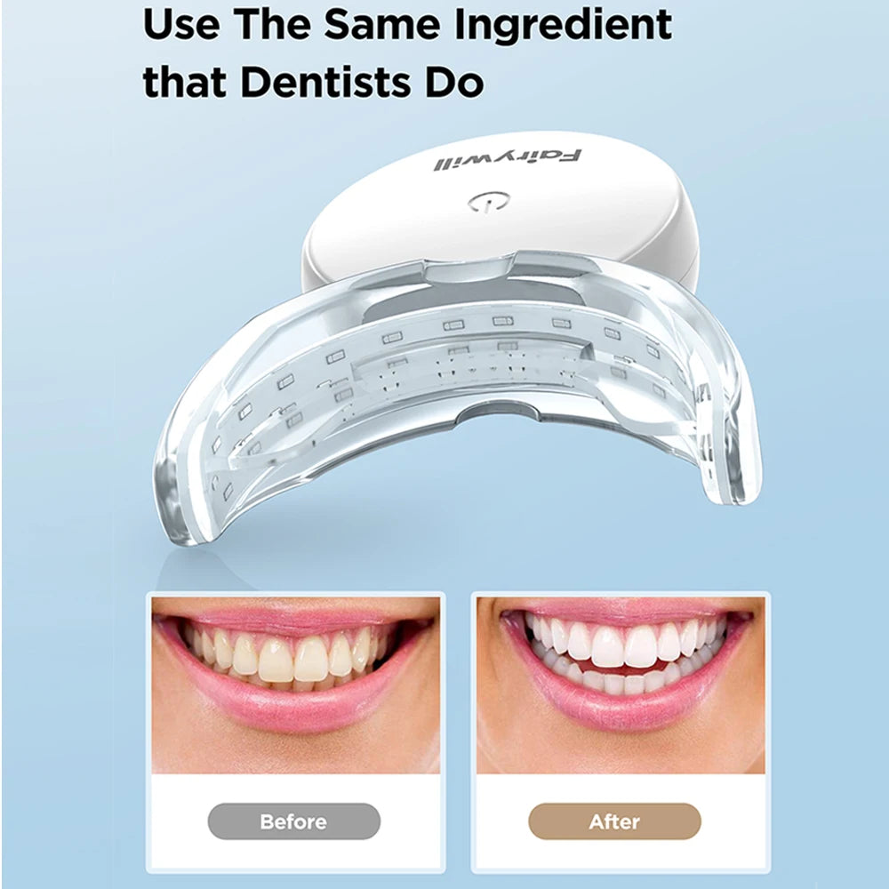 Fairywill Teeth Light Whitening Instrument Lights Oral Hygiene Interdental Healthy Teeth Care Easy to Use and Fast Result