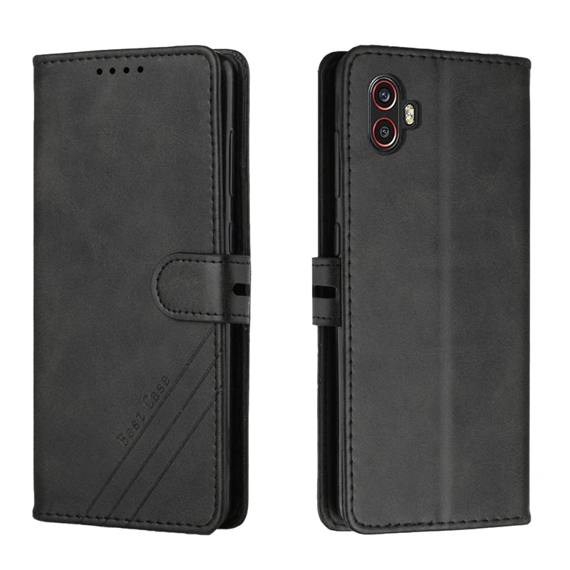 Samsung Galaxy XCover 6 Pro Case Leather Flip Wallet Case for Samsung XCover6 Pro X Cover 6Pro SM-G736U SM-G736B Phone Cover