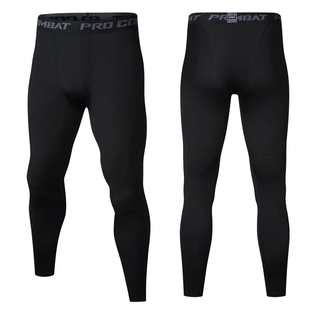 Men's Running Leggings Sportswear Quick Dry Gym Fitness Tights Workout Training Jogging Sports Trousers Compression Sport Pants