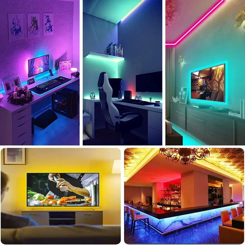 Led Strip Lights Bluetooth Control RGB LED Lights for TV USB 5V Led Tape for TV Backlight Room Party Decoration