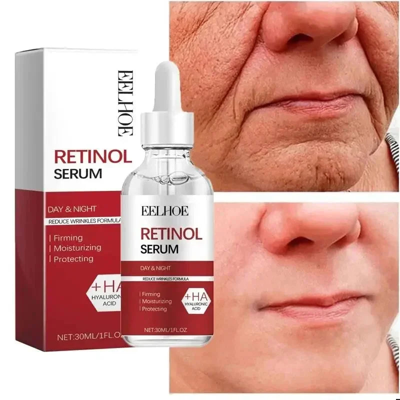 Retinol Wrinkle Remover Face Set Instant Firming Lifting Anti-Aging Serum Fade Fine Lines Whitening Korean Skin Care Products