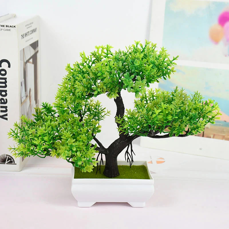 Artificial Plants Bonsai Small Tree Pot Fake Plant Flowers Potted Ornaments For Home Room Table Decoration Hotel Garden Decor