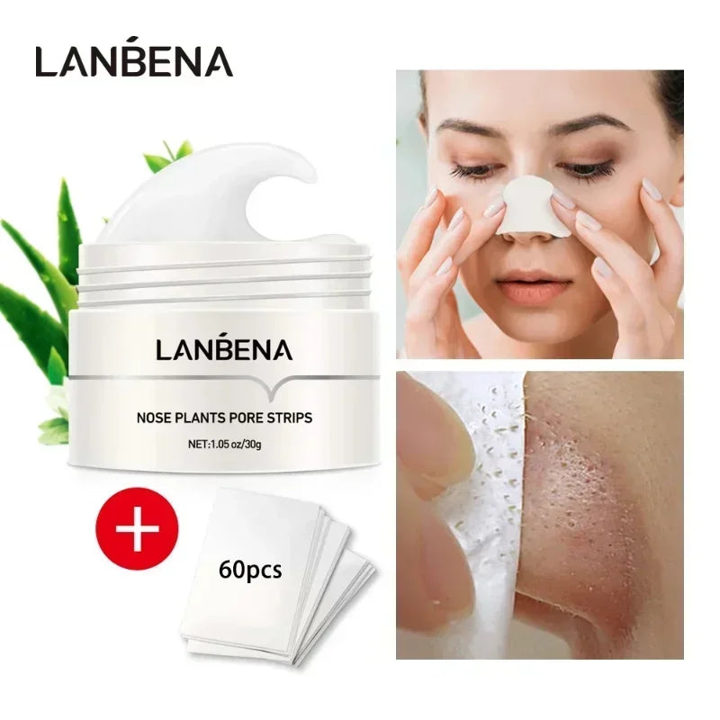 LANBENA Blackhead Remover Nose Mask Pore Strip Black Mask Peeling Treatment Face Deep Cleansing Skin Care Korea Cosmetics