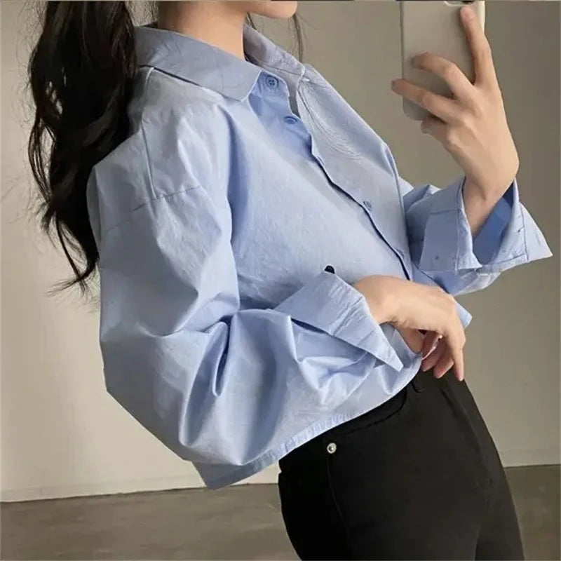 Woman Crop Tops Blouse Party Clothing