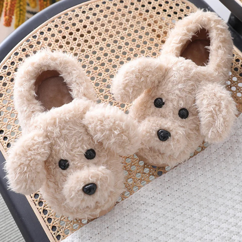 Winter Warm Furry Cotton Shoes Couples Home Indoor Bedroom Cozy Slippers