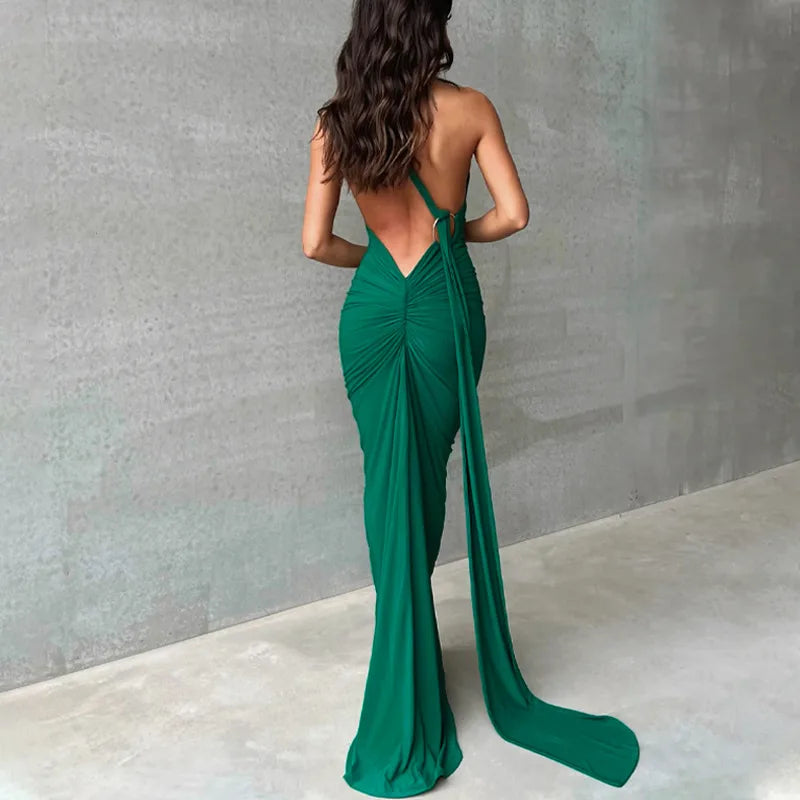 Sexy Maxi Dress  Women Elegant Streetwear Festival Outfit