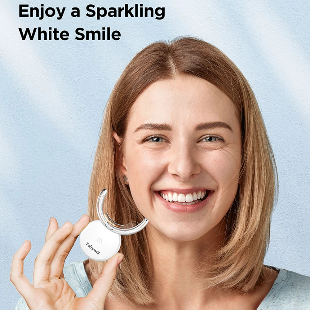 Fairywill Teeth Light Whitening Instrument Lights Oral Hygiene Interdental Healthy Teeth Care Easy to Use and Fast Result