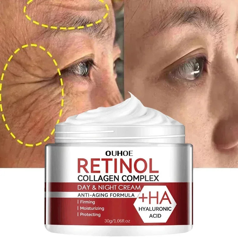 Retinol Wrinkle Remover Face Set Instant Firming Lifting Anti-Aging Serum Fade Fine Lines Whitening Korean Skin Care Products