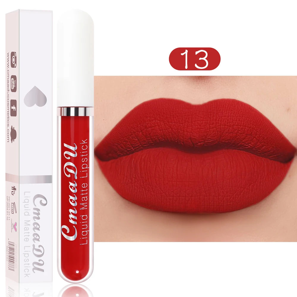 CmaaDu 18 Matte Mist Lip Glaze Long-lasting waterproof Moisturizing Lip Gloss Natural Healthy Lipstick